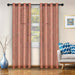 Embroidered Moroccan Sheer Grommet Curtain Set - Rust