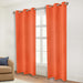 Solid Machine Washable Room Darkening Blackout Curtains, Set of 2 - Rust