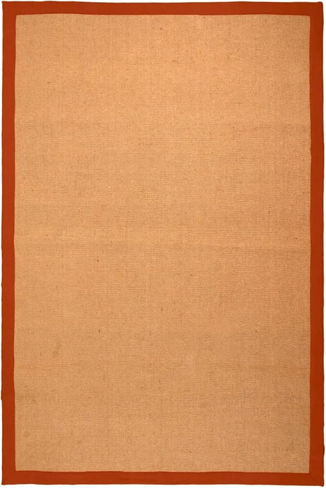 Natural Classic Jute Indoor Area Rug - Rust