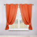 Solid Machine Washable Room Darkening Blackout Curtains, Set of 2 - Rust