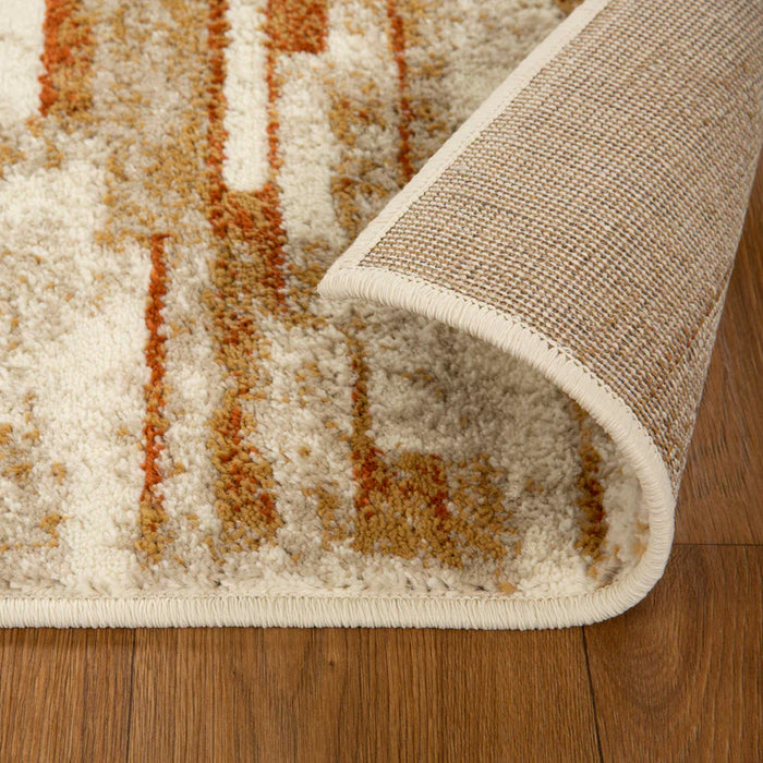 Culver Abstract Graphic Design Indoor Area Rug or Runner Rug - Rust