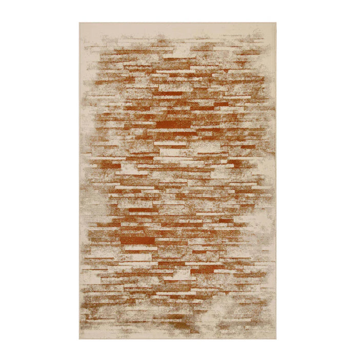 Culver Abstract Graphic Design Indoor Area Rug or Runner Rug - Rust
