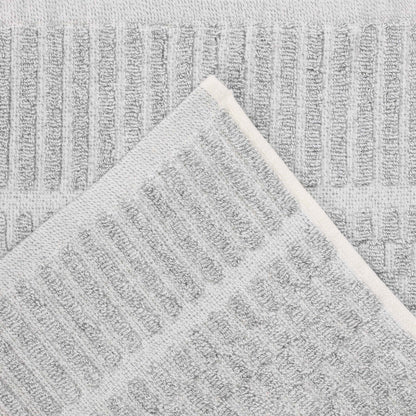 Juno Cotton Blend Medium Weight Checkered Border 3 Piece Towel Set - Blue Nile Mills