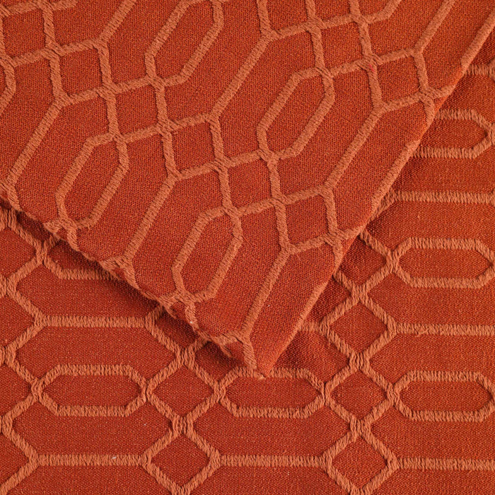 Remi Cotton Blend Jacquard Woven Geometric Fringe Bedspread Set