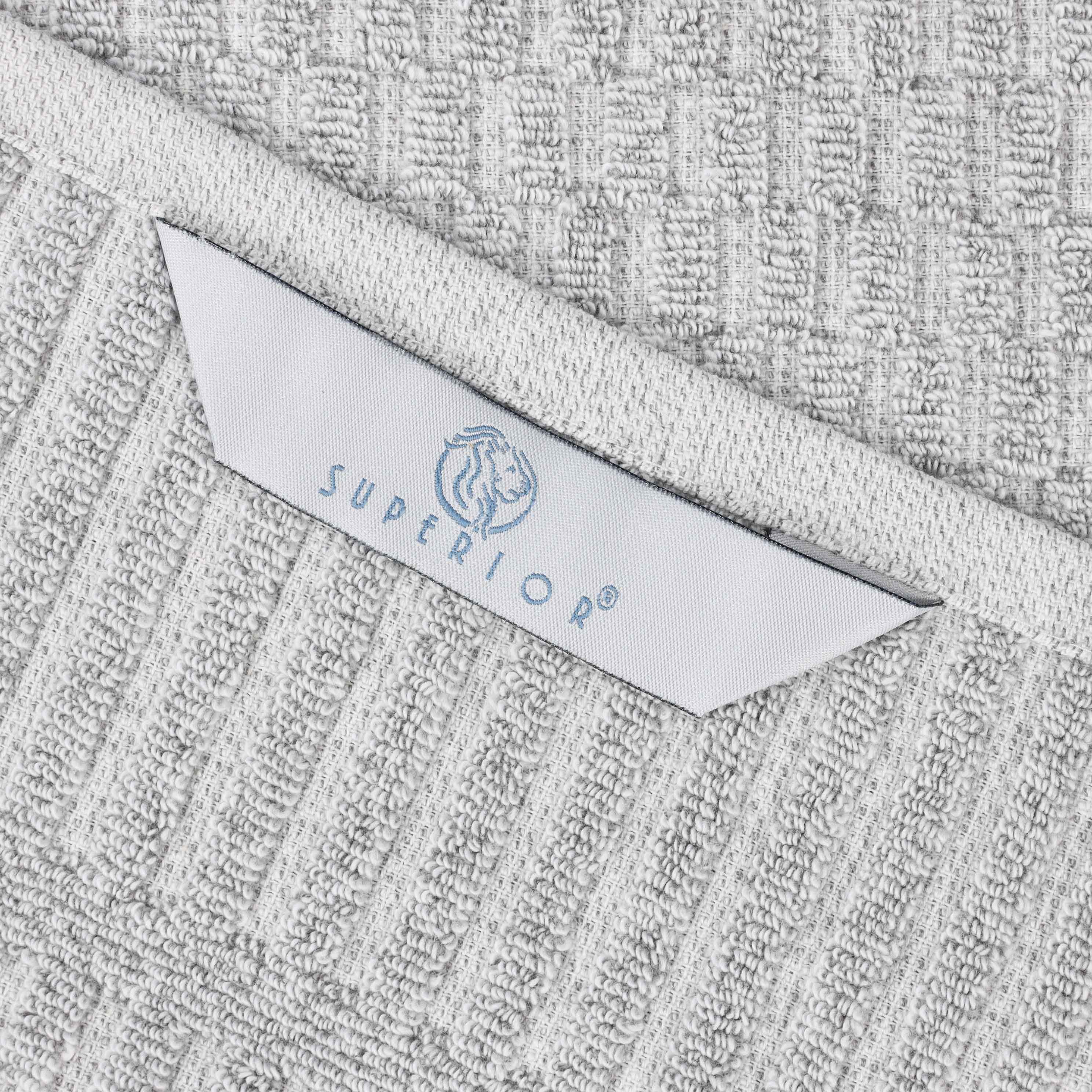 Juno Cotton Blend Medium Weight Checkered Border 3 Piece Towel Set - Blue Nile Mills