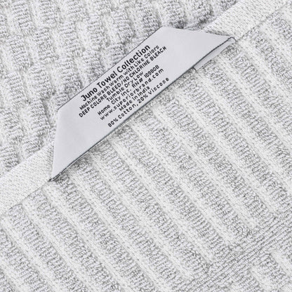 Juno Cotton Blend Medium Weight Checkered Border 3 Piece Towel Set - Blue Nile Mills