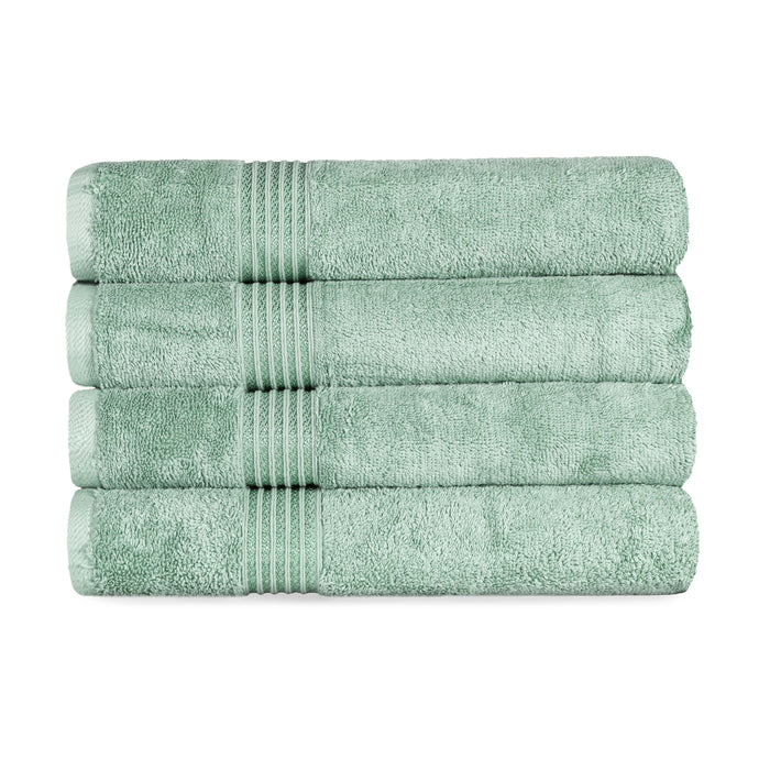 Egyptian Cotton 4 Piece Solid Bath Towel Set - Sage