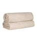 Cotton Ribbed Textured Super Absorbent 2 Piece Bath Sheet Towel Set - Ivory