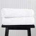 Cotton Ribbed Textured Super Absorbent 2 Piece Bath Sheet Towel Set - White