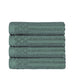 Cotton Ribbed Textured Highly Absorbent 4 Piece Hand Towel Set - Basil