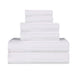 Cotton Ribbed Textured Medium Weight 6 Piece Towel Set - White