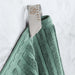 Ribbed Textured Cotton Medium Weight 12 Piece Towel Set - Basil