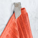 Cotton Ribbed Textured Medium Weight 8-Piece Towel Set - Coral