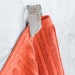 Soho Ribbed Textured Cotton Ultra-Absorbent Hand Towel and Bath Sheet Set - Coral