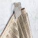 Cotton Ribbed Textured Medium Weight 8-Piece Towel Set - Ivory