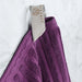 Cotton Ribbed Textured Medium Weight 8-Piece Towel Set - Plum