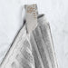 Ribbed Textured Cotton Medium Weight 12 Piece Towel Set - Silver