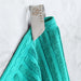 Ribbed Textured Cotton Medium Weight 12 Piece Towel Set - Turquoise