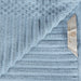 Cotton Ribbed Textured Medium Weight 8-Piece Towel Set - Slate Blue