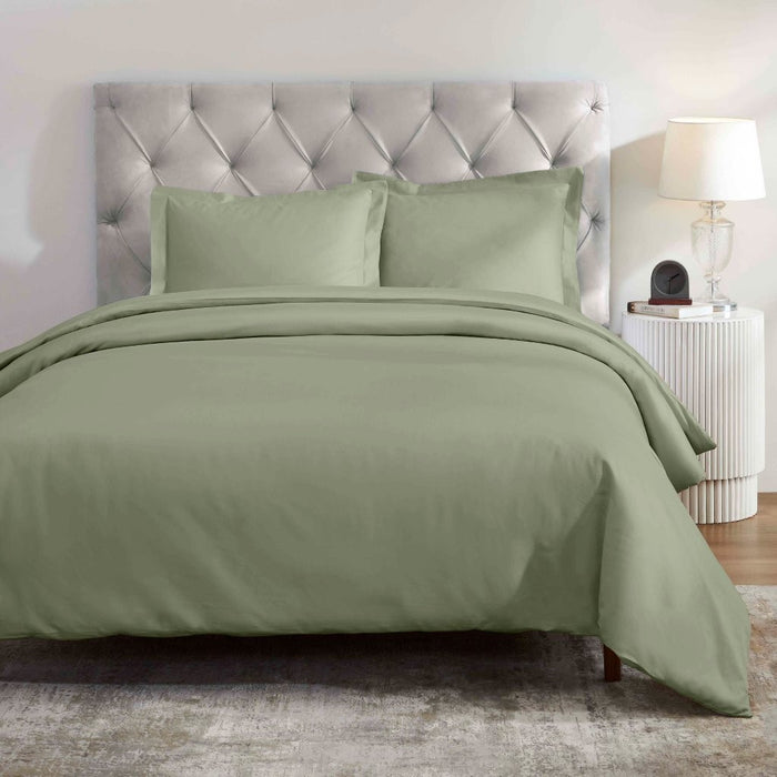 1200 Thread Count Egyptian Solid Cotton Duvet Cover Set