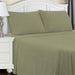 Flannel Cotton Modern Solid Deep Pocket Bed Sheet Set - Sage