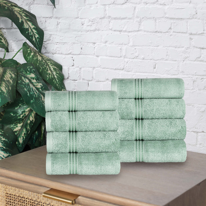 Egyptian Cotton 8 Piece Solid Hand Towel Set