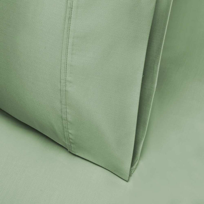 600 Thread Count Wrinkle Resistant Pillowcase Set - Sage