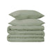 Egyptian Cotton 700 Thread Count Solid Duvet Cover and Pillow Sham Set - Sage