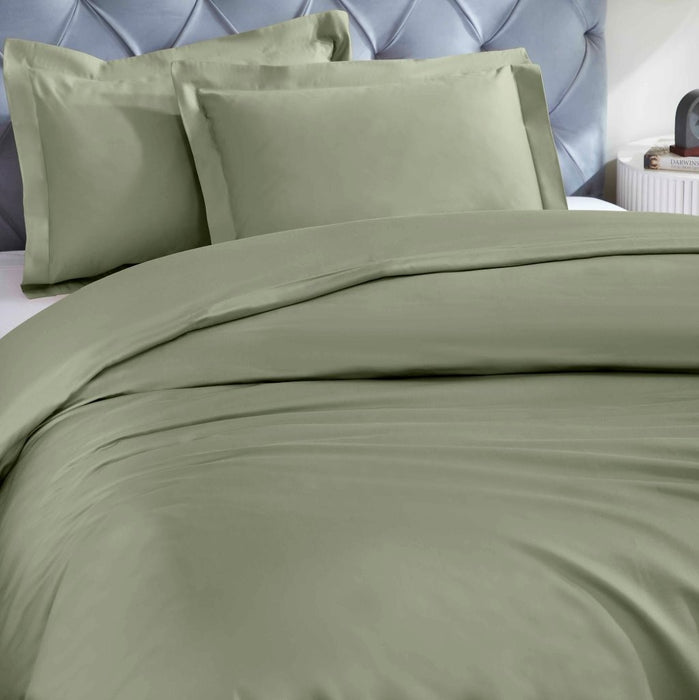 1200 Thread Count Egyptian Solid Cotton Duvet Cover Set