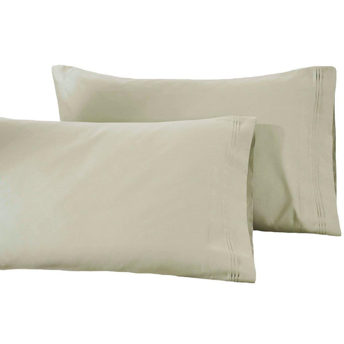 1500 Thread Count Egyptian Cotton Solid  2 Piece Pillowcase Set