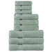 Egyptian Cotton Highly Absorbent Solid 9-Piece Ultra Soft Towel Set - Sage