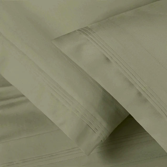 1500 Thread Count Egyptian Cotton Solid 2 Piece Pillowcase Set - Sage