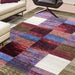 Lockwood Color Block Non-Slip Washable Indoor Area Rug or Runner - Brown-Burgundy