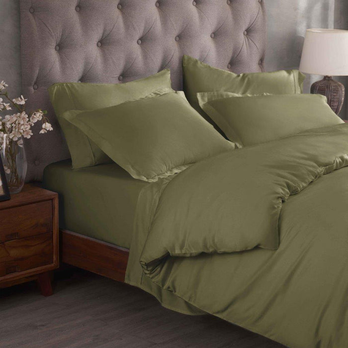 Egyptian Cotton 300 Thread Count Solid Duvet Cover Set