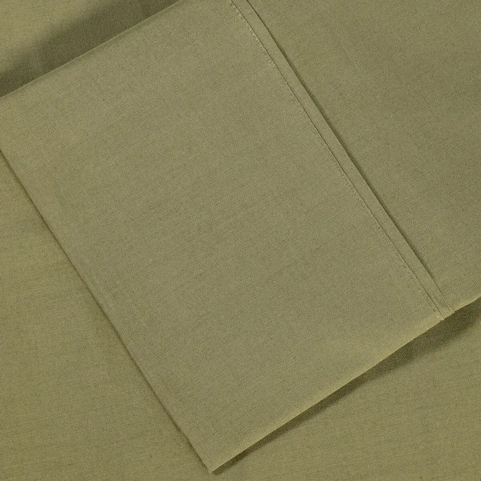 300 Thread Count Cotton Percale Solid Pillowcase Set  - Sage