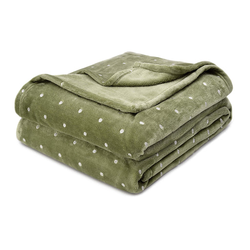 Fleece Plush Medium Weight Fluffy Soft Decorative Blanket - Sage