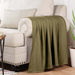 All-Season Chevron Cotton Bed Blanket & Sofa Throw - Sage