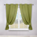 Solid Machine Washable Room Darkening Blackout Curtains, Set of 2 - Sage