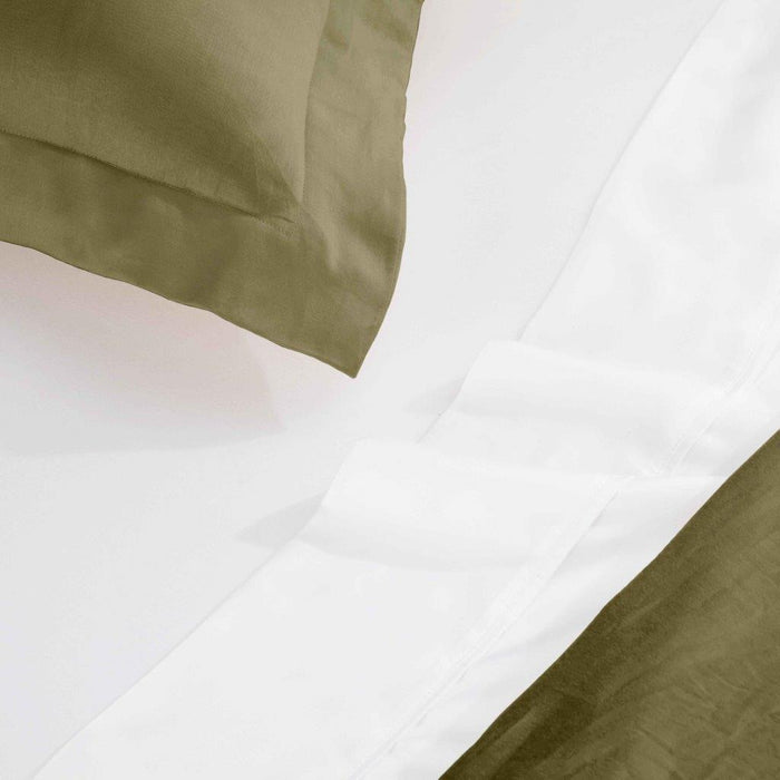 Egyptian Cotton 300 Thread Count Solid Duvet Cover Set - Sage