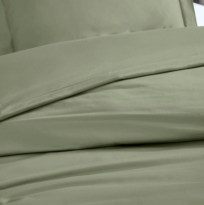 1200 Thread Count Egyptian Solid Cotton Duvet Cover Set