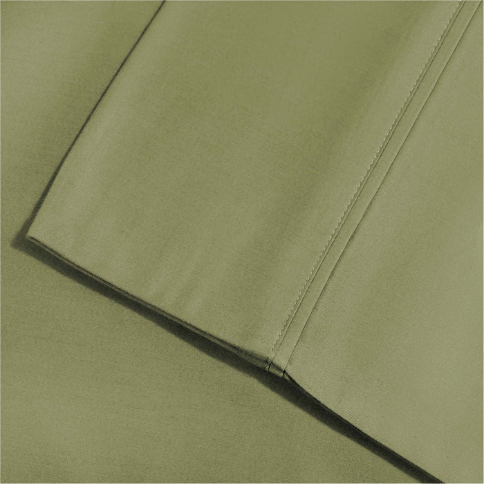 1200 Thread Count Cotton Blend 2 Piece Solid Pillowcase Set - Sage