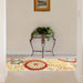 Floral Medallion Country Cottage Hand-Tufted Handmade Indoor Area Rug - Cream