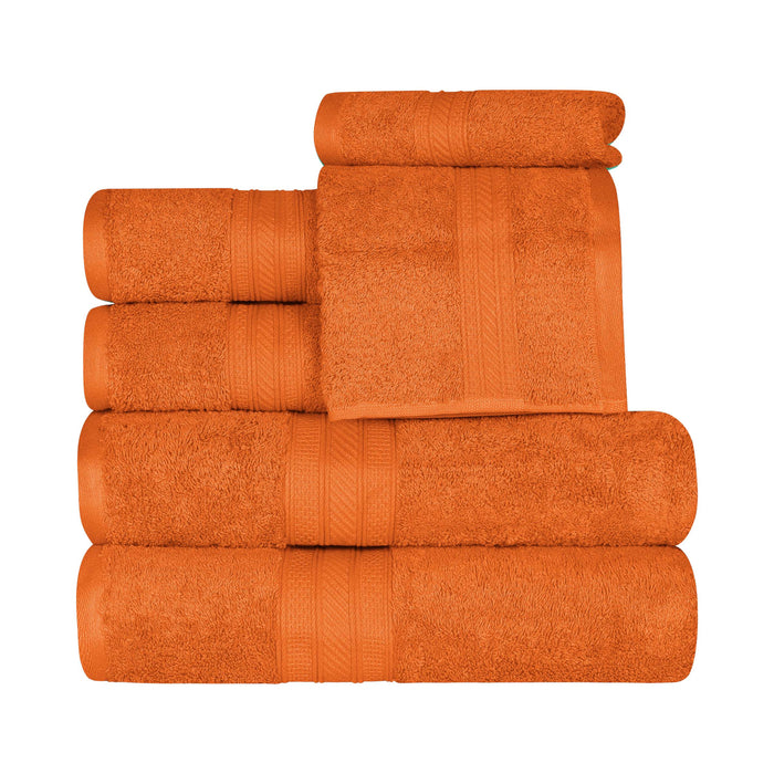 Cotton 6 Piece Eco Friendly Solid Towel Set - Sandstone