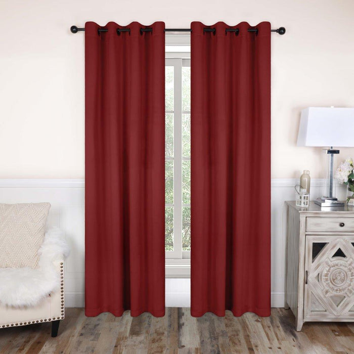 Solid Classic Modern Grommet Blackout Curtain Set