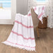 Tropical Cabana Stripe Fouta 2 Piece Beach Towel with Tassels - Sangaria