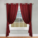 Solid Machine Washable Room Darkening Blackout Curtains, Set of 2 - Sangaria