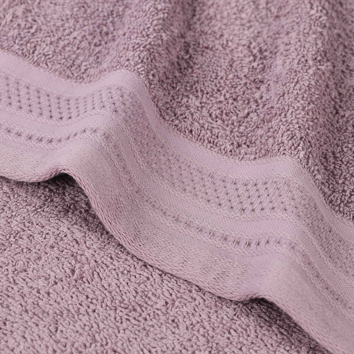 Honeycomb Textured Waffle Border Luxury Cotton Face Towels, Set of 6