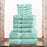 Egyptian Cotton Plush Heavyweight Absorbent Luxury 10 Piece Towel Set - Sea Foam