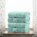 Egyptian Cotton Plush Heavyweight Absorbent Bath Towel Set of 4 - Sea Foam