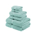 Egyptian Cotton Pile Plush Heavyweight Absorbent 6 Piece Towel Set - Seafoam